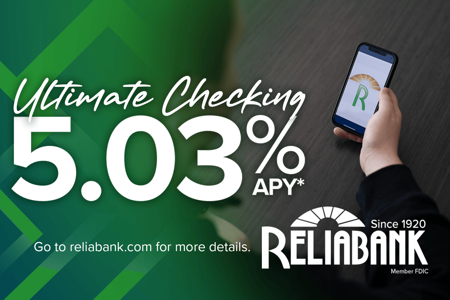 New Ultimate Checking rate 5.03 APY Reliabank Blog